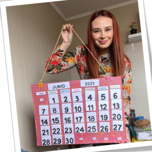 Calendario Mensual de pared.