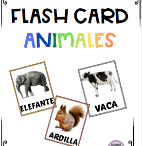 Flash card animales