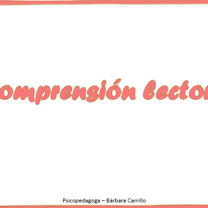 Comprensión lectora