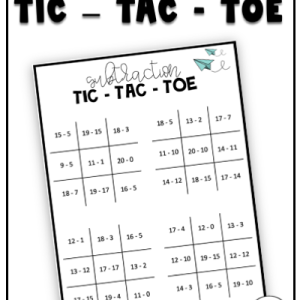 Subtraction Tic-Tac-Toe