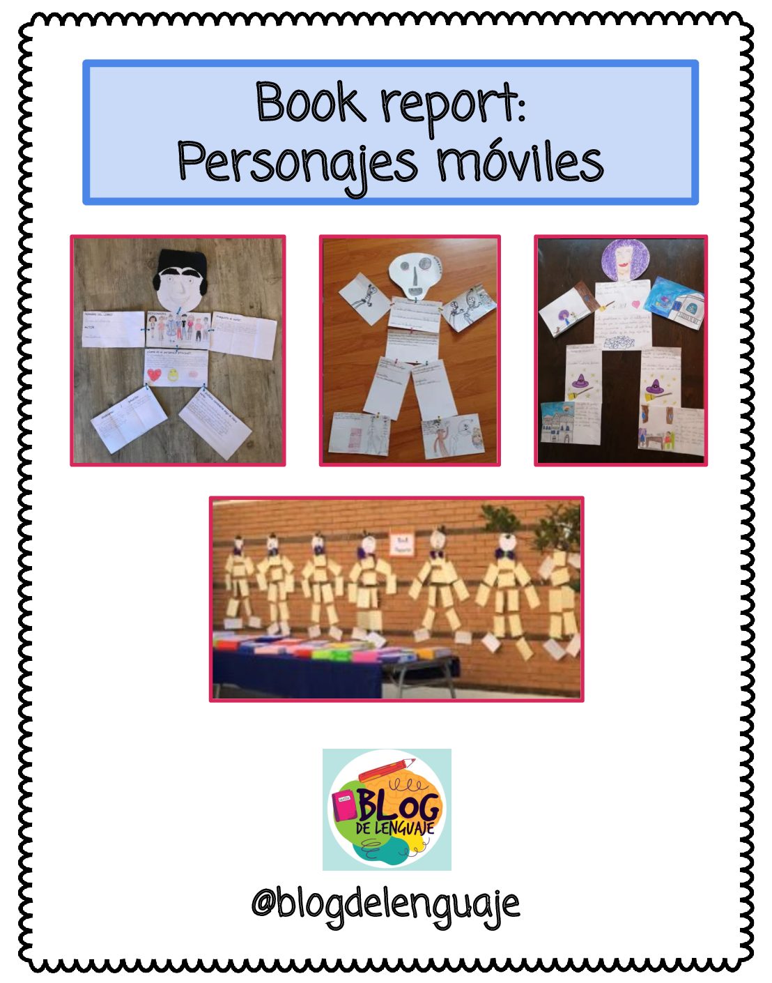 Book report: pauta para hacer un móvil de un personaje