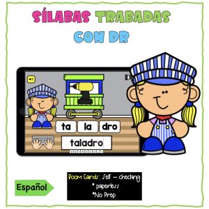 BoomCards Sílabas Trabadas con DR. Recurso con audio.