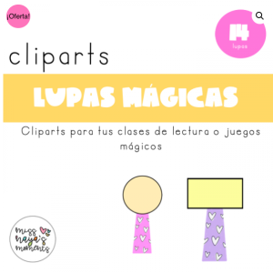 Lupas Mágicas Corazones Clipart