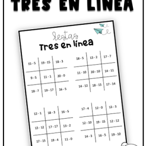 Juego Tres en Línea: Restas