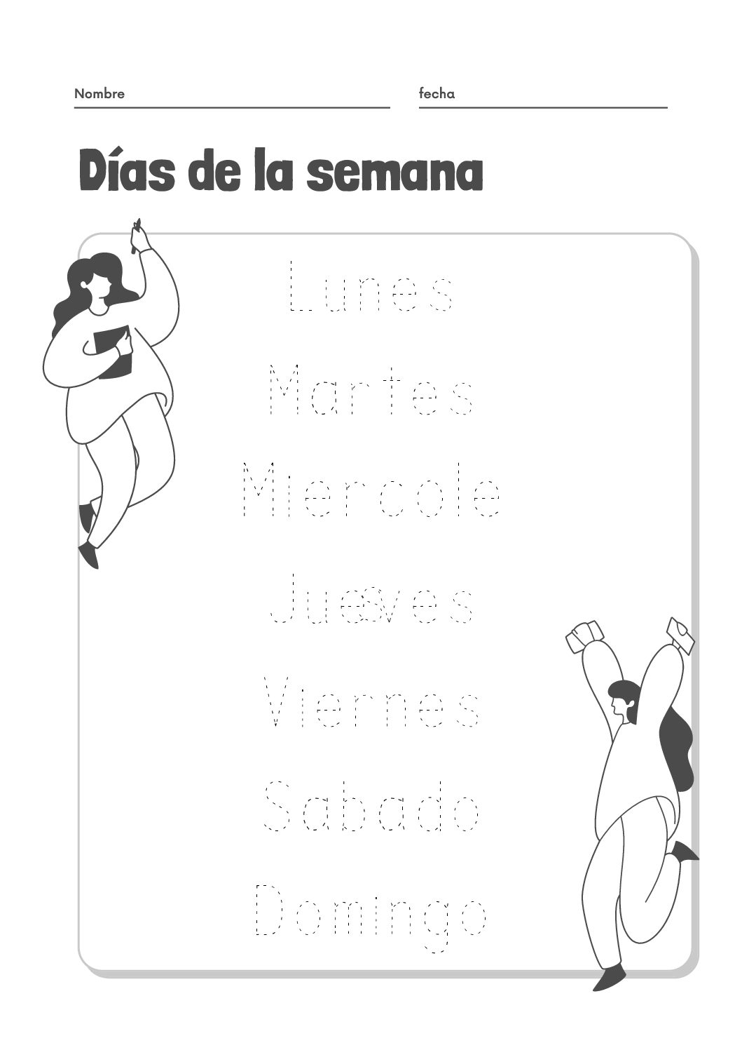 Remarcar días de la semana