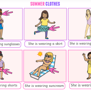 Ropa de verano - oraciones (ING)