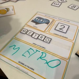 Escoge, cuenta, arma y escribe (fonemas m/p)