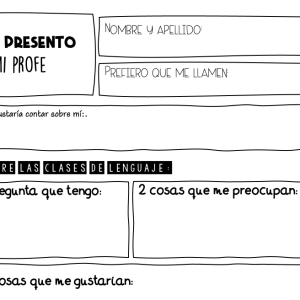 Primer día: me presento a mi profe