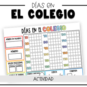 Contando los días en el colegio