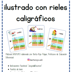 Abecedario con rieles caligráficos
