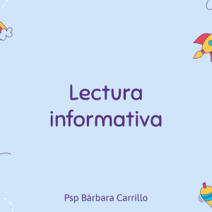 Lectura informativa 📚