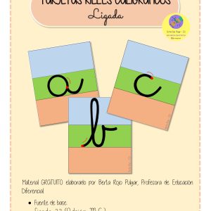 Tarjetas rieles caligráficos (letra ligada)