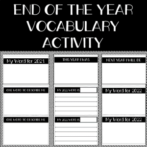 A Word for 2021 (Vocabulary Activity)