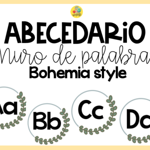 Etiquetas del abecedario solo letras/ BOHO STYLE