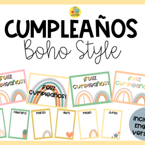 Organizador de cumpleaños BOHO STYLE