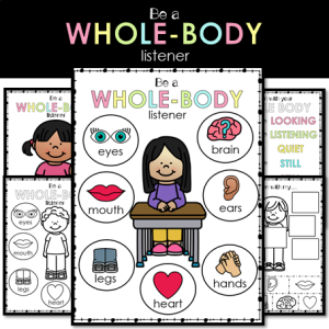 Whole Body Listening Poster + Activity