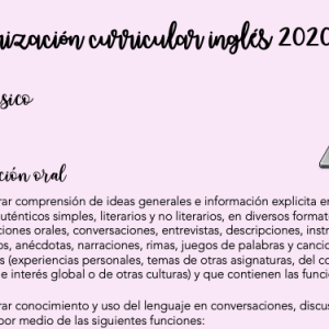 2020-2022 Priorización Curricular Inglés 2º Ciclo