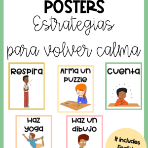💆🏻‍♀️ Pósters de estrategias para volver a la calma en español e inglés 💆🏽