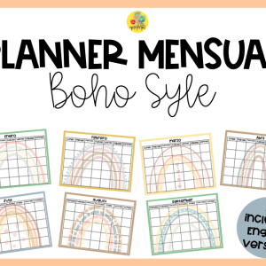 🧡 Calendario mensual BOHO STYLE 🧡