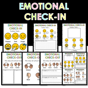 Emotional Check-in (Posters+ Printables Activities + Labels)