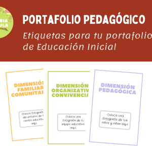 ETIQUETAS para tu portafolio Educación Parvularia