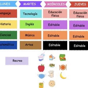 HORARIO EDITABLE