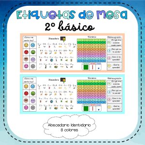 ETIQUETAS DE MESA 2º BÁSICO