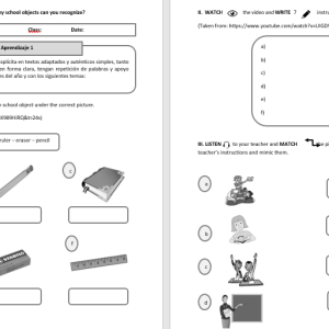 Listening N° 1: How many school objects can you recognize?