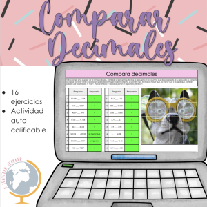 Comparar decimales rompecabezas misterioso