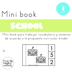 SCHOOL SUPPLIES MINIBOOK