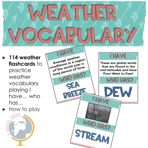 Weather vocabulary game I have... Who has