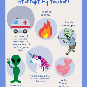When is it ok to interrupt your teacher?