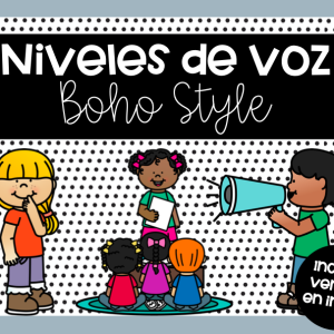 🗣 🎤 Pósters de niveles de voz/ BOHO STYLE 🎤 🗣