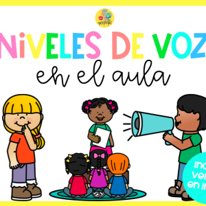 Pósters de niveles de voz/ Spanish&English