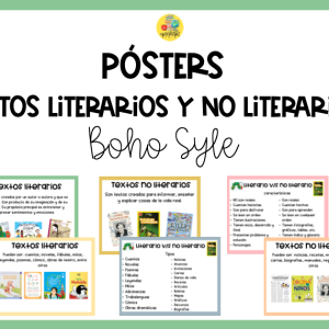 🪴🧡 Pósters de textos literarios v/s no literarios BOHO STYLE 🧡 🪴
