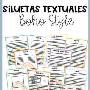 Siluetas textuales pósters BOHO STYLE