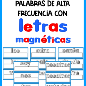Palabras de alta frecuencia con letras magnéticas