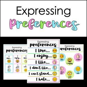 Expressing Preferences (Flashcards + Poster)