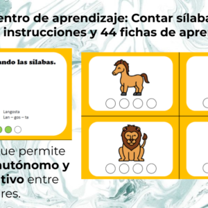 Contar sílabas - Centro de aprendizaje
