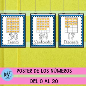 POSTER DE LOS NÚMEROS DEL 1 AL 30