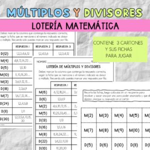 MULTIPLOS Y DIVISORES