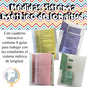 Medidas Sistema métrico de longitud cuaderno interactivo