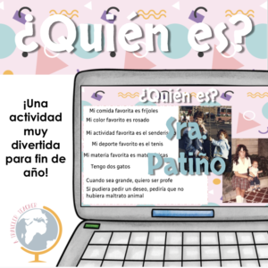 Adivina quién. Una actividad divertida para fin de año.