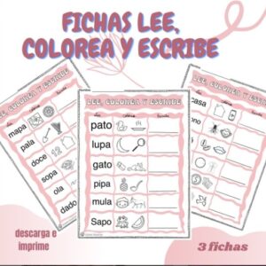 Ficha lee colorea y escribe