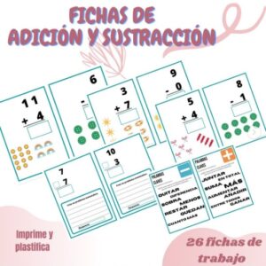 Fichas de adición y sustracción