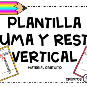 PLANTILLA DE ADICIÓN Y SUSTRACCIÓN