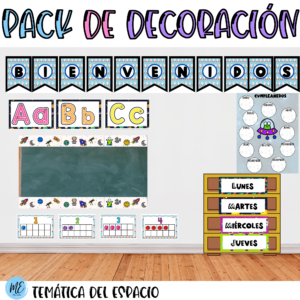Decoración de salón de clases temática espacio / Space Classroom Decor