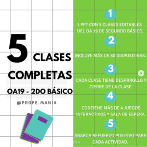 5 CLASES COMPLETAS - 0A19 - SEGUNDO BÁSICO