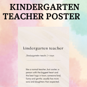 Poster Kindergarten teacher