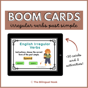 💥 BOOM Cards Irregular Verbs Past Tense Practice
